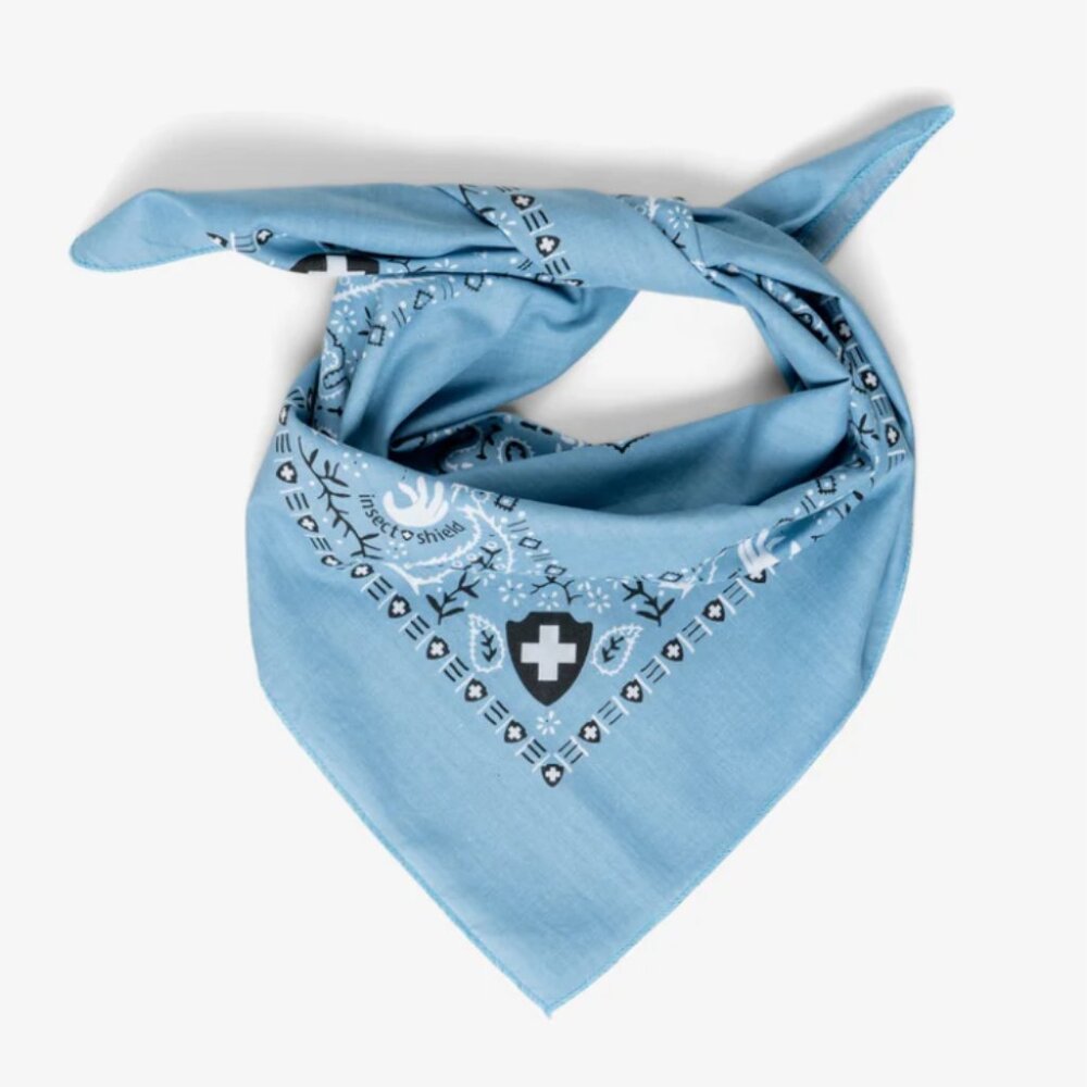 NWT Insect Shield Bug Repellent Bandana in Light Blue